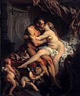 Francois Boucher Canvas Paintings - Hercules and Omphale